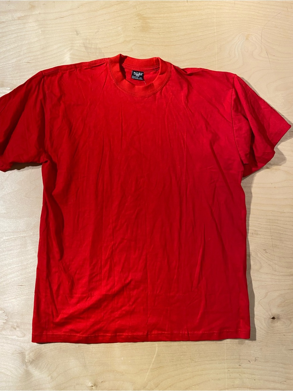 Talha Men’s Red Crewneck T-Shirt 2XL (SU)